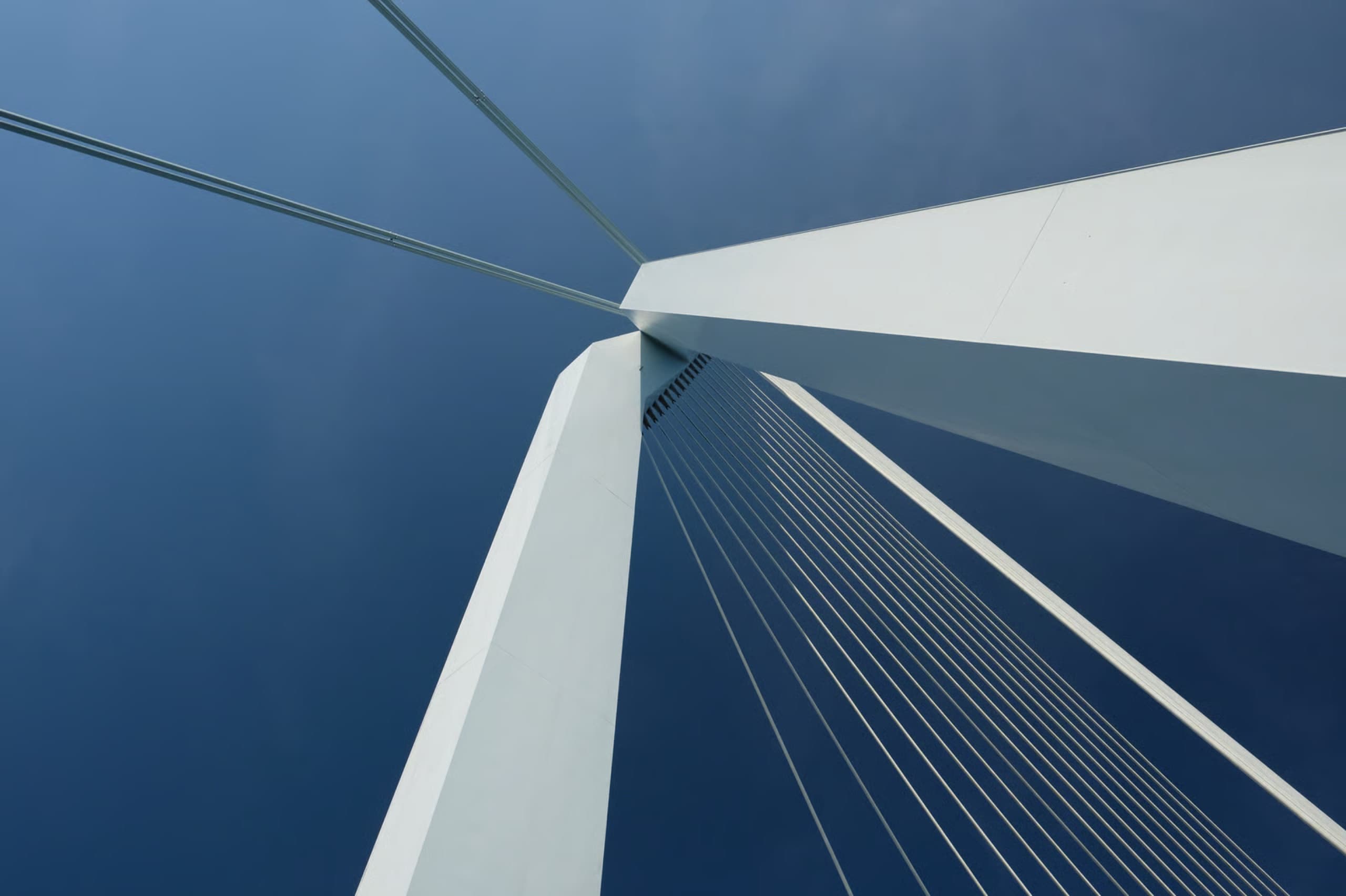 Cable-stayed bridge against the sky